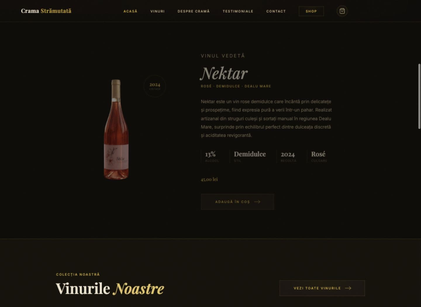 Crama Strămutată / Design direction